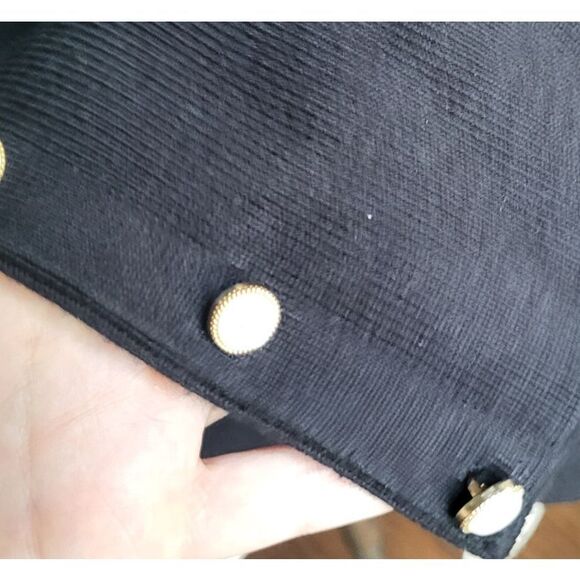 Adrianna Papell Black  Crew Neck Pleated Puff Sleeve Sweater Button Sleeve Sz XL - Picture 7 of 9